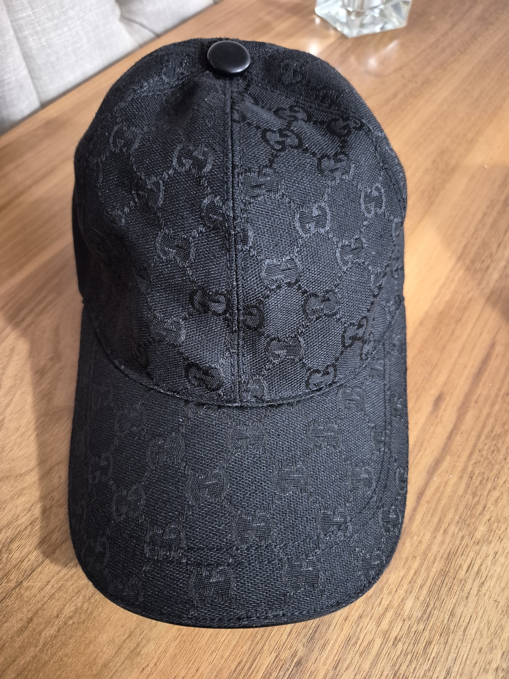 Unisex Gucci Black GG Jacquard Baseball Cap